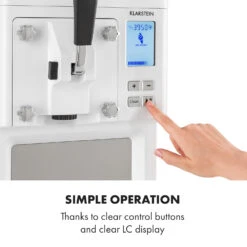 Sweet Sundae Eiscrememaschine Kompressor 1,5l Edelstahl Weiß -Haushaltsgeräte 10034912 uk 0007 logo Klarstein Sahnehaeubchen Eiscrememaschine weiss