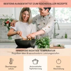 Kochheld Doppel-Induktionskochfeld 2900W Dreh-Regler Glas Schwarz -Haushaltsgeräte 10034946 de 0005 usp