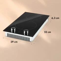 Kochheld Doppel-Induktionskochfeld 2900W Dreh-Regler Glas Schwarz -Haushaltsgeräte 10034946 yy 0011 dimensions