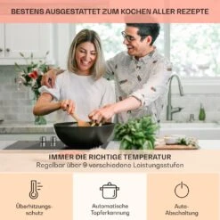 Kochheld 4-Zonen-Induktionskochfeld 6000W Dreh-Regler Glas Schwarz -Haushaltsgeräte 10034947 de 0005 usp