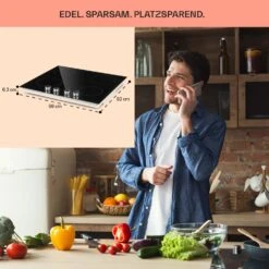 Kochheld 4-Zonen-Induktionskochfeld 6000W Dreh-Regler Glas Schwarz -Haushaltsgeräte 10034947 de 0006 usp