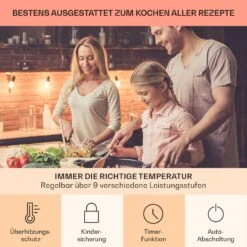 Virtuosa EcoAdapt Induktionskochfeld 4 Zonen 7200W Glas Schwarz -Haushaltsgeräte 10034948 de 0005 usp