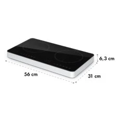 Cookio Kochfeld Induktion Freistehend 3500 W Bis 240 °C Glaskeramik 17 Cookio Kochfeld Induktion Freistehend 3500 W Bis 240 °C Glaskeramik -Haushaltsgeräte 10034949 yy 0009 logo Klarstein Cookio Doppel Induktionskochfeld schwarz