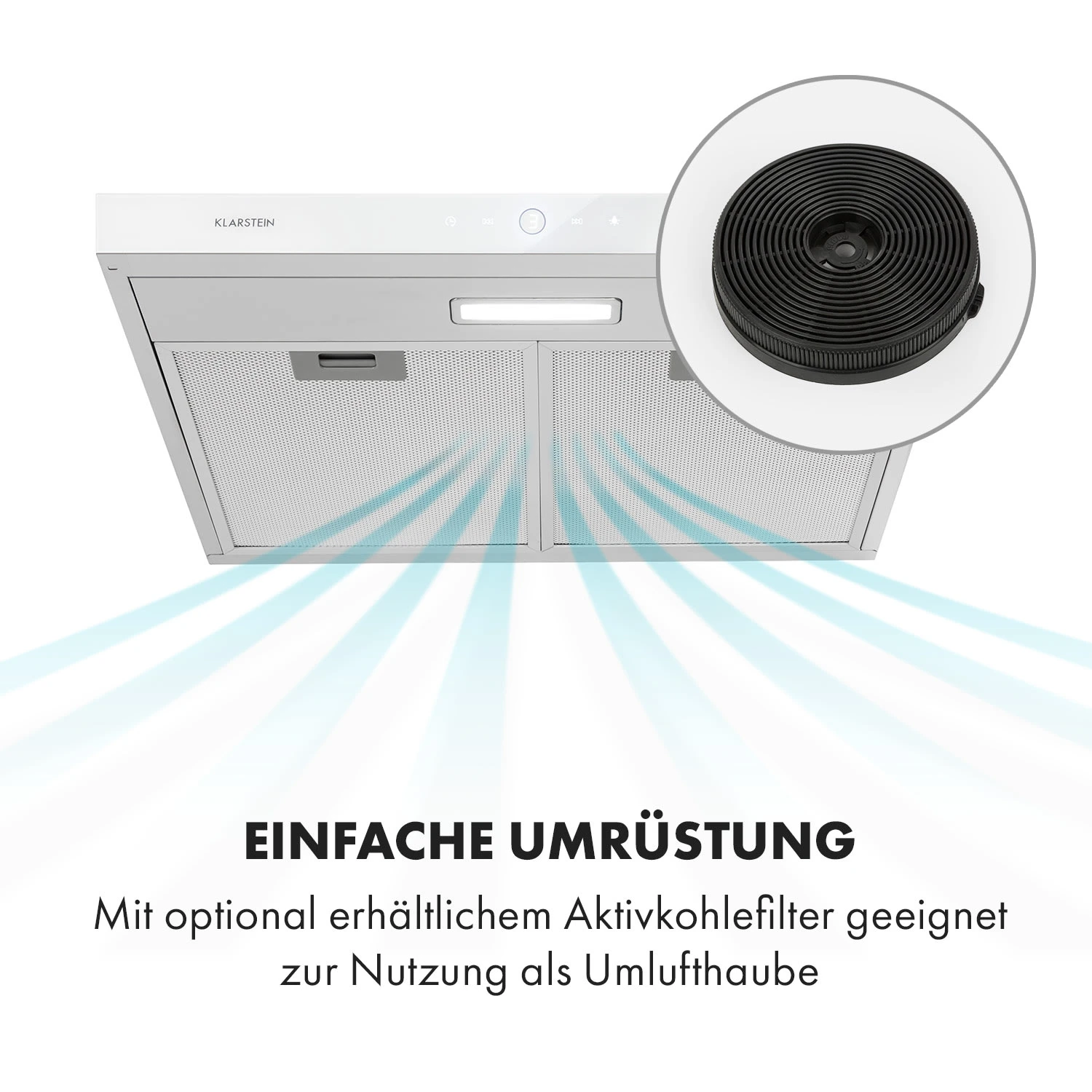 Contempo Neo Unterbau-Dunstabzugshaube 60cm 175m³/h LED Edelstahl Acryl Weiß 3 Contempo Neo Unterbau-Dunstabzugshaube 60cm 175m³/h LED Edelstahl Acryl Weiß – Bild 3