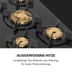 Goldflame 5 Gaskochfeld 5-flammig Messing-Brenner Glaskeramik Schwarz -Haushaltsgeräte 10034973 de 0003 logo