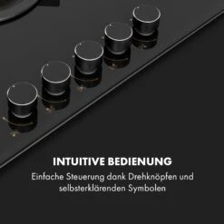 Goldflame 5 Gaskochfeld 5-flammig Messing-Brenner Glaskeramik Schwarz -Haushaltsgeräte 10034973 de 0004 logo