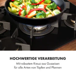 Goldflame 5 Gaskochfeld 5-flammig Messing-Brenner Glaskeramik Schwarz -Haushaltsgeräte 10034973 de 0007 logo