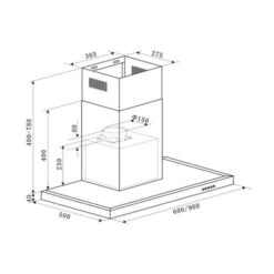 Limelight Dunstabzugshaube 60cm Wandhaube 600m³/h Schwarz -Haushaltsgeräte 10034977 yy 0010 logo Klarstein Limelight Dunstabzugshaube 60cm schwarz