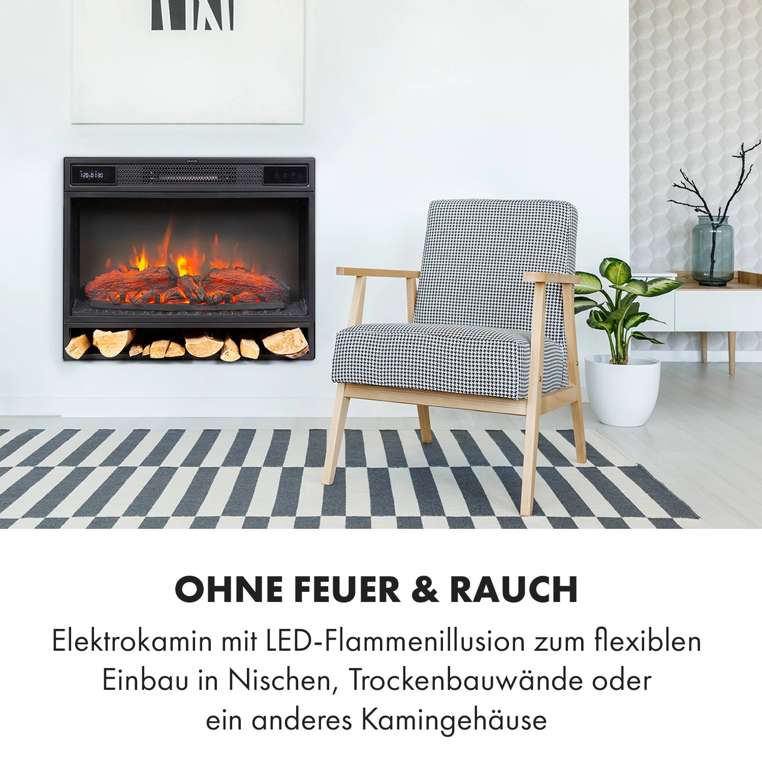 Vulsini Elektro-Kamin 1900 W LED-Technik Fernbedienung 2 Vulsini Elektro-Kamin 1900 W LED-Technik Fernbedienung – Bild 2