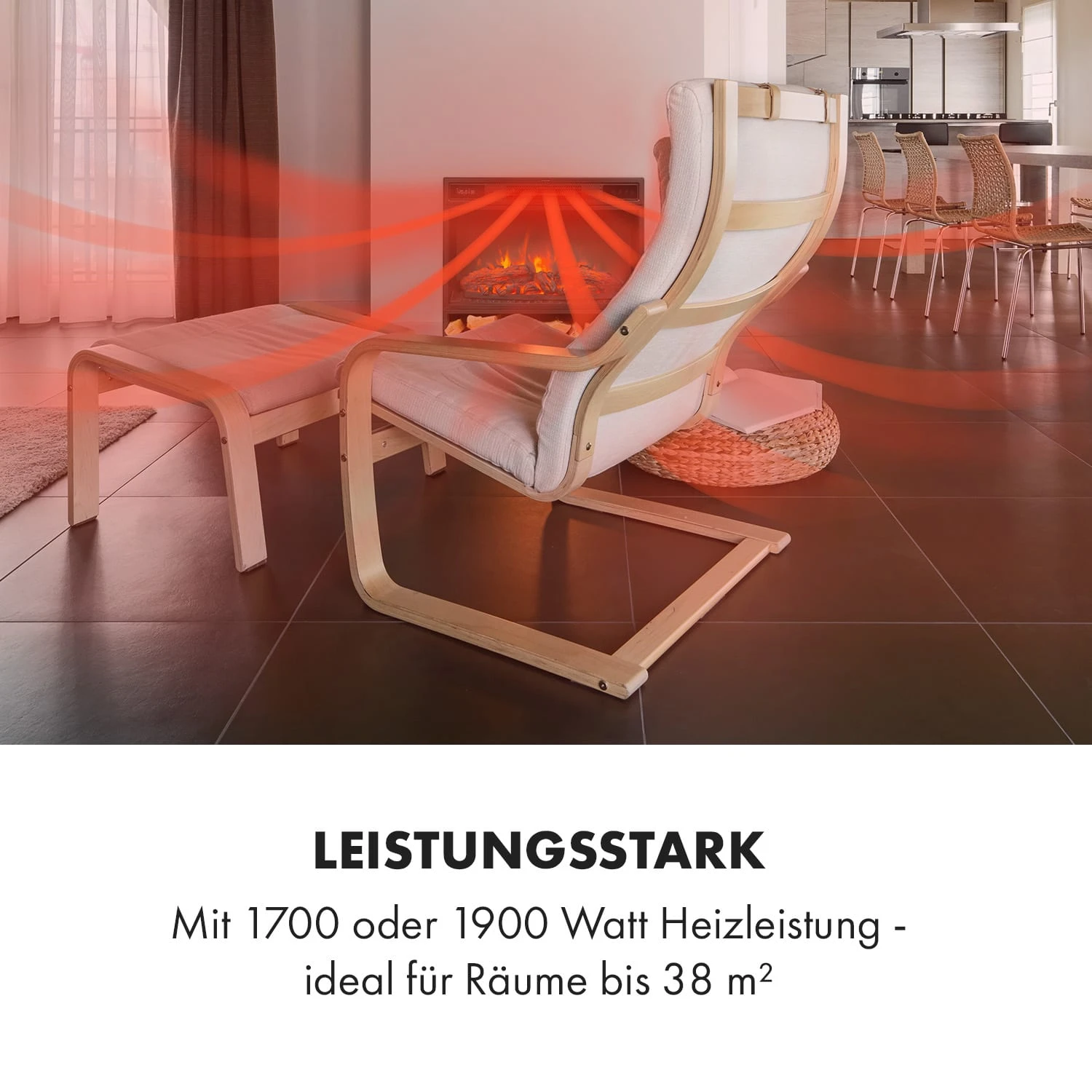 Vulsini Elektro-Kamin 1900 W LED-Technik Fernbedienung 6 Vulsini Elektro-Kamin 1900 W LED-Technik Fernbedienung – Bild 6