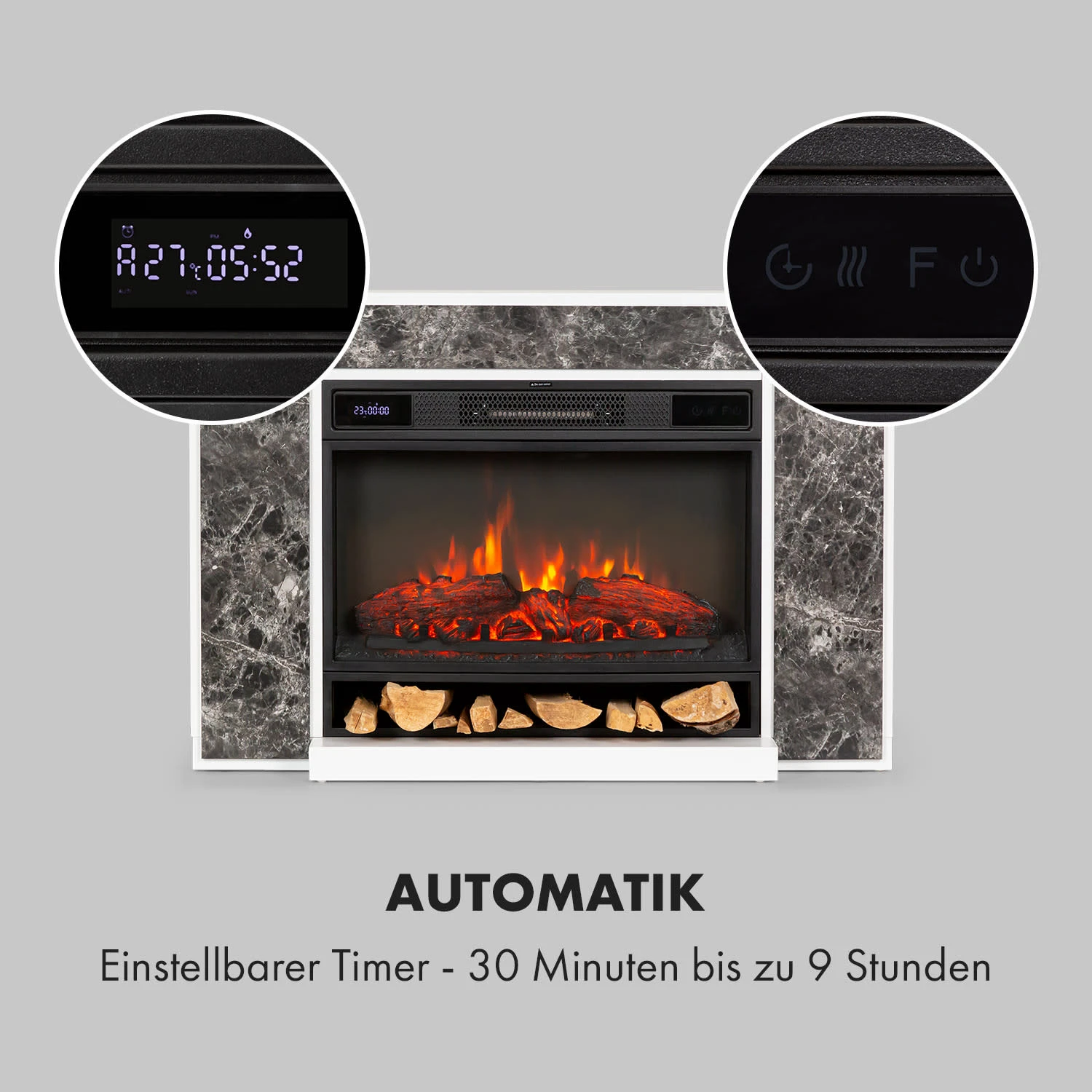 Vulsini Nightfall Elektrokamin 1900 W LED-Technik Fernbedienung 3 Vulsini Nightfall Elektrokamin 1900 W LED-Technik Fernbedienung – Bild 3