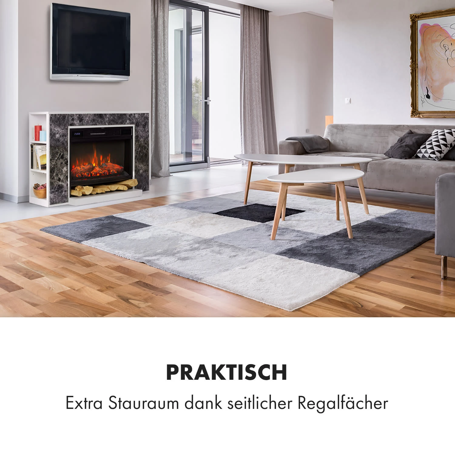 Vulsini Nightfall Elektrokamin 1900 W LED-Technik Fernbedienung 4 Vulsini Nightfall Elektrokamin 1900 W LED-Technik Fernbedienung – Bild 4