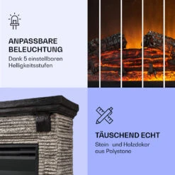 Etna Elektrokamin 1800W Wochentimer Fernbedienung LED -Haushaltsgeräte 10035043 de 0005 logo