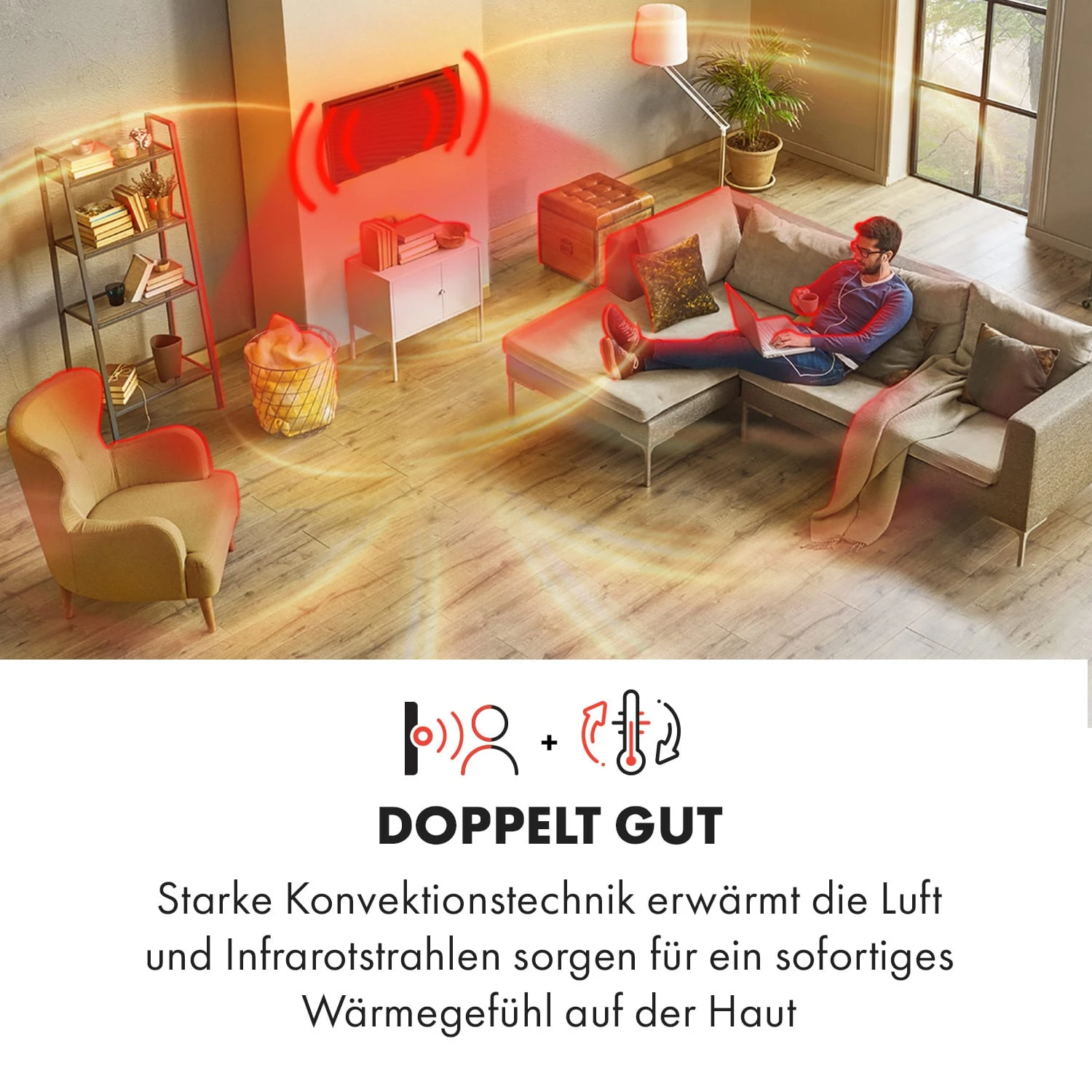 Hot Spot Slimcurve Double Wave 2-in-1 Heizgerät 2000W Wochentimer Stahlblech 2 Hot Spot Slimcurve Double Wave 2-in-1 Heizgerät 2000W Wochentimer Stahlblech – Bild 2