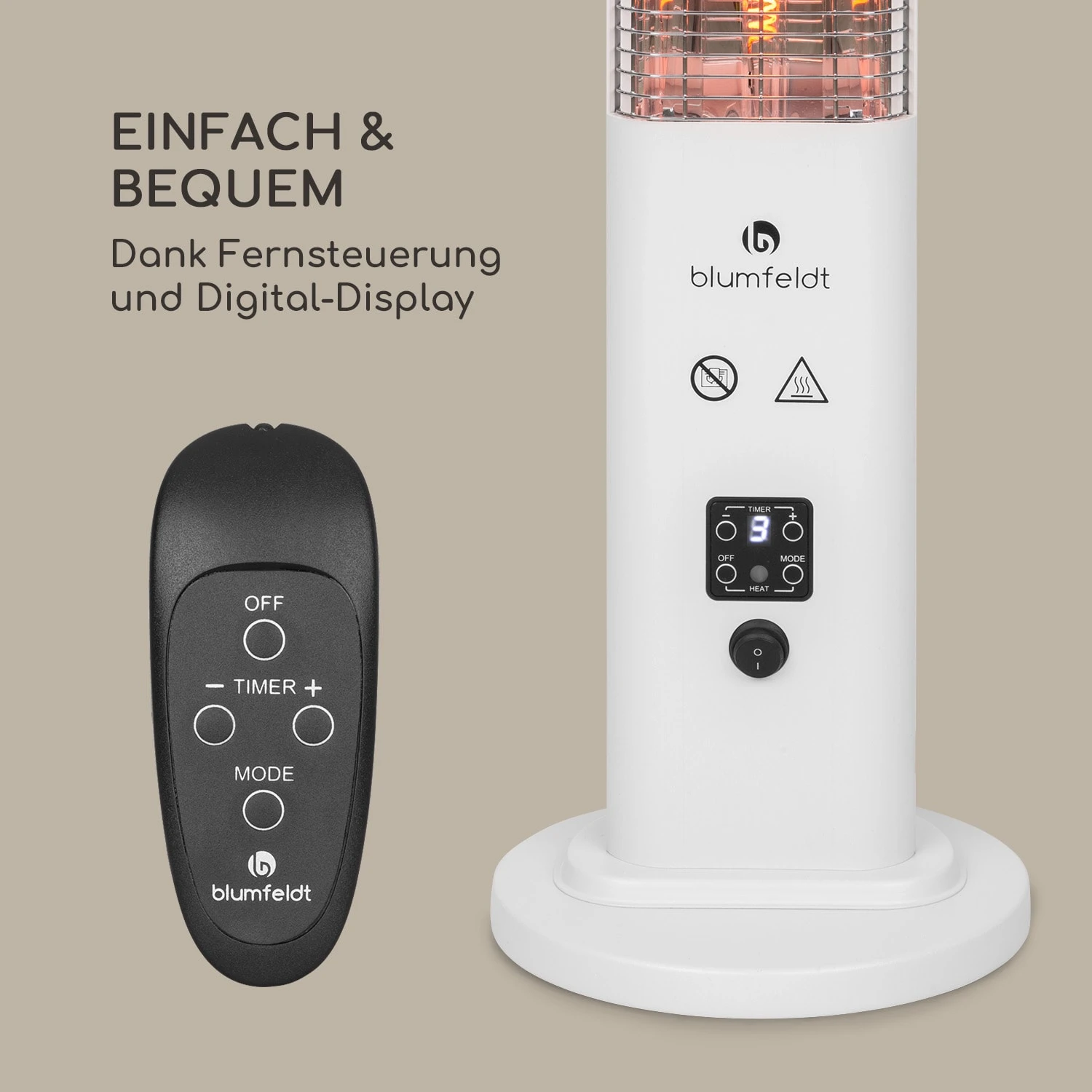 Heat Guru Plus Outdoor Heizstrahler 1200W 3 Heizstufen Fernbedienung 6 Heat Guru Plus Outdoor Heizstrahler 1200W 3 Heizstufen Fernbedienung – Bild 6