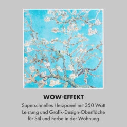 Wonderwall Air Art Smart Infrarotheizung 60x60cm 350W Wandinstallation App-Steuerung Mandelblüten -Haushaltsgeräte 10035112 de 0005 logo