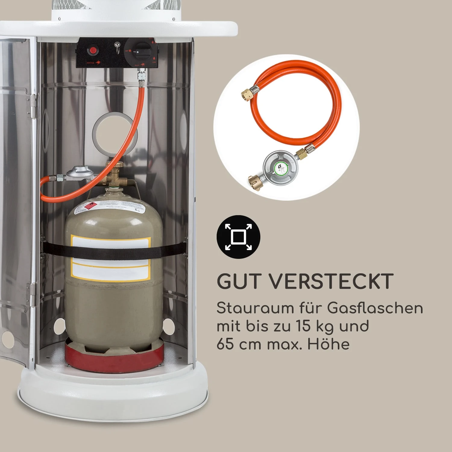 Goldflame Style Terrassenheizstrahler 11,2 KW 360°-Blick Mobil 4 Goldflame Style Terrassenheizstrahler 11,2 KW 360°-Blick Mobil – Bild 4