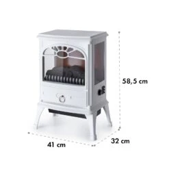 Leoben Elektrischer Kamin 900 / 1800 W Thermostat PanoramaView -Haushaltsgeräte 10035148 yy 0008 logo Klarstein Leoben Elektrischer Kamin Weiss