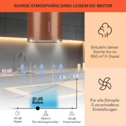 Beretta Inselabzugshaube Ø35cm Ab-/Umluft 650m³/h LED Aktivkohlefilter -Haushaltsgeräte 10035166 de 0003 usp