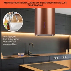 Beretta Inselabzugshaube Ø35cm Ab-/Umluft 650m³/h LED Aktivkohlefilter -Haushaltsgeräte 10035166 de 0006 usp