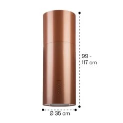 Beretta Inselabzugshaube Ø35cm Ab-/Umluft 650m³/h LED Aktivkohlefilter -Haushaltsgeräte 10035166 yy 0011 dimensions