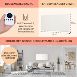 Wonderwall AirInfinite 720 Infrarotheizung 120x60cm 720W Fernbedienung -Haushaltsgeräte 10035170 de 0006 usp