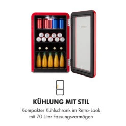 PopLife Getränkekühler Kühlschrank 70 Liter 0-10 °C Retro-Design LED -Haushaltsgeräte 10035177 de 0003 logo