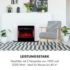 Aargau Smart Elektrischer Kamin 1000/2000W LED 18-27 °C Wochentimer -Haushaltsgeräte 10035204 de 0006 logo