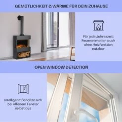 Zermatt Elektrischer Kamin 900/1800W Thermostat Flammenillusion -Haushaltsgeräte 10035265 de 0004 usp