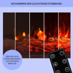 Zermatt Elektrischer Kamin 900/1800W Thermostat Flammenillusion -Haushaltsgeräte 10035265 de 0007 usp