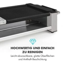Bistecca Raclette 1200W Metall / Stein 8 Personen Kontroll-LED -Haushaltsgeräte 10035293 de 0003 logo