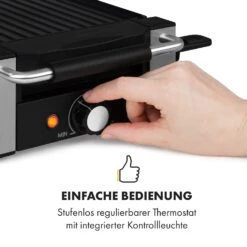 Bistecca Raclette 1200W Metall / Stein 8 Personen Kontroll-LED -Haushaltsgeräte 10035293 de 0007 logo