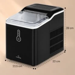 Chillout Eiswürfelmaschine Bulleteis 12kg/24h Wassertank: 1,5 L -Haushaltsgeräte 10035320 yy 0011 dimensions