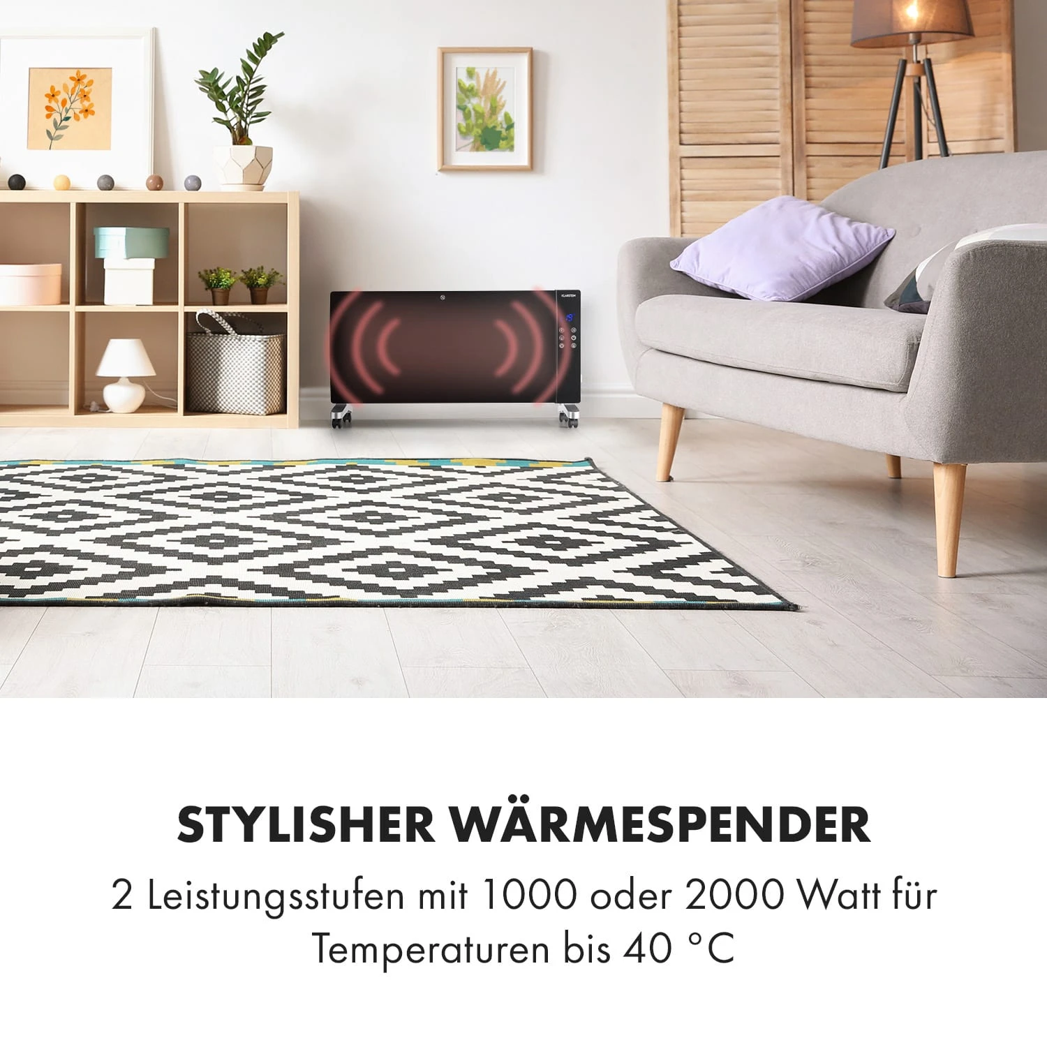 Lindholm Konvektionsheizgerät Thermostat Timer 2000W 2 Lindholm Konvektionsheizgerät Thermostat Timer 2000W – Bild 2