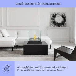 Phantasma Cubo Ethanol-Kamin Rauch- & Geruchlos Edelstahl-Brenner Sicherheitsglas -Haushaltsgeräte 10035458 de 0004 usp