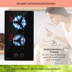 Trifecta Domino Gaskochfeld 2-flammig Triangle-Brenner Glaskeramik -Haushaltsgeräte 10035468 de 0003 usp