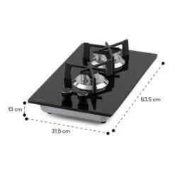 Trifecta Domino Gaskochfeld 2-flammig Triangle-Brenner Glaskeramik -Haushaltsgeräte 10035468 yy 0011 dimensions