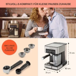 Arabica Comfort Espressomaschine 1350W 20 Bar 1,8l Touch-Bedienfeld -Haushaltsgeräte 10035655 de 0005 usp