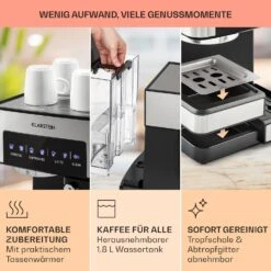 Arabica Comfort Espressomaschine 1350W 20 Bar 1,8l Touch-Bedienfeld -Haushaltsgeräte 10035655 de 0006 usp