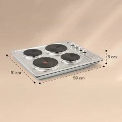Appetito 4 Elektrokochfeld 4 Platten 6 Stufen 5500 Watt Edelstahl -Haushaltsgeräte 10035702 yy 0007 logo