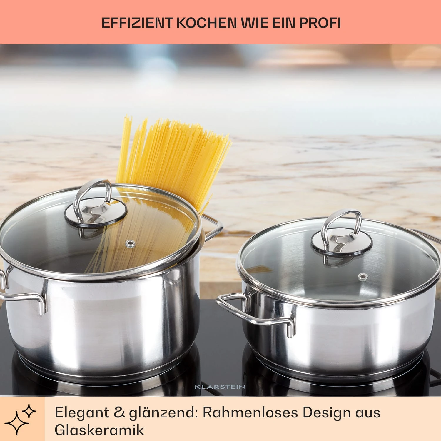 Cookbuddy Doppel-Kochfeld 2400W 5 Leistungsstufen Glaskeramik 3 Cookbuddy Doppel-Kochfeld 2400W 5 Leistungsstufen Glaskeramik – Bild 3