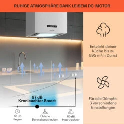 Kronleuchter Smart Inselabzugshaube 595m³/h App-Steuerung LED-Panel -Haushaltsgeräte 10035709 de 0003 usp