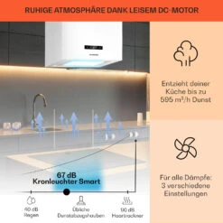 Kronleuchter Smart Inselabzugshaube 595m³/h App-Steuerung LED-Panel -Haushaltsgeräte 10035711 de 0003 usp