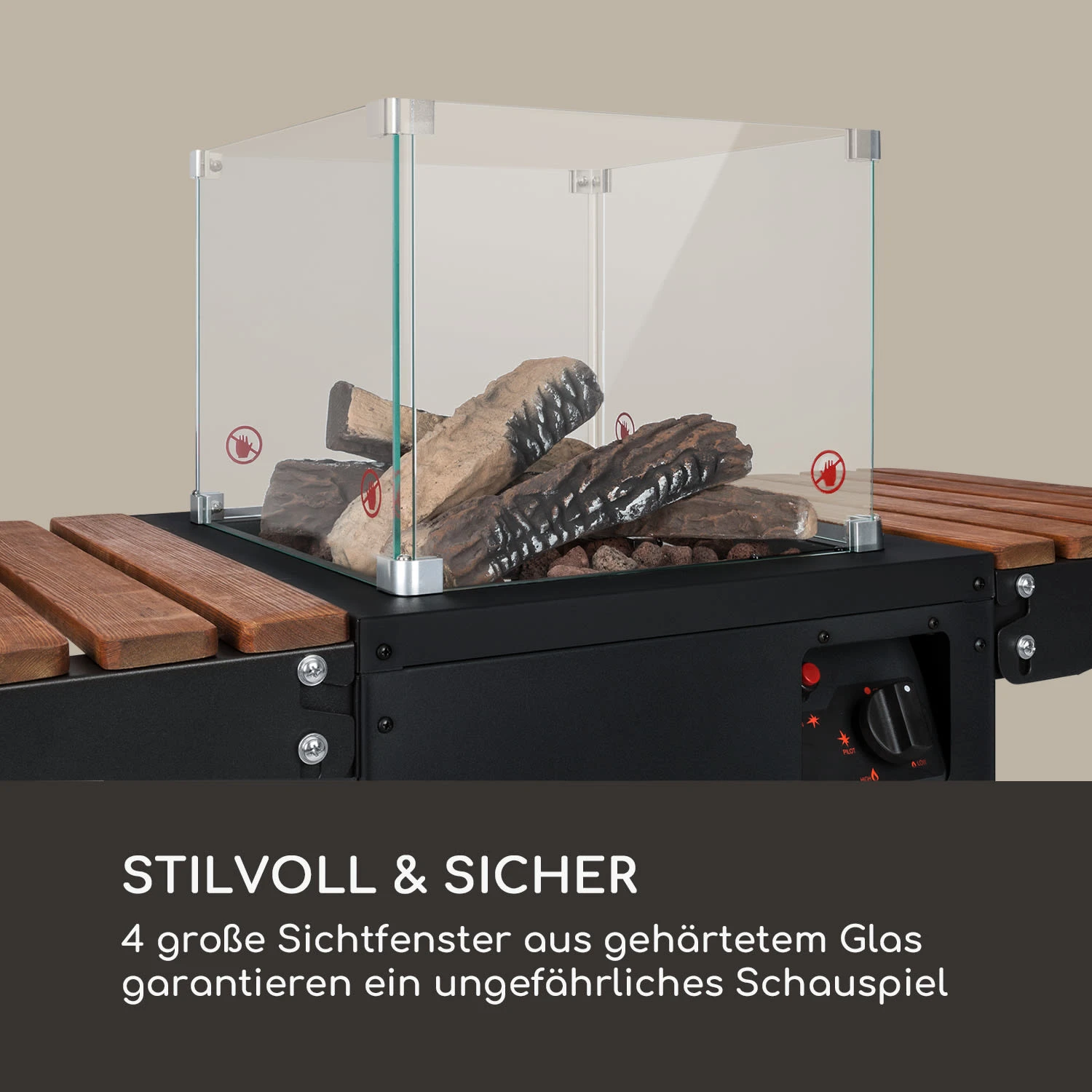 Flagranti Plus Gasheizstrahler 8kW Seitentische Edelstahl 6 3 Flagranti Plus Gasheizstrahler 8kW Seitentische Edelstahl 6 – Bild 3