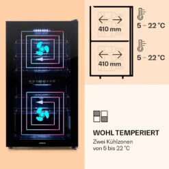 Shiraz 29 Duo Weinkühlschrank 2 Zonen 80L/29 Flaschen 5-22°C Touch -Haushaltsgeräte 10035846 de 0003 logo