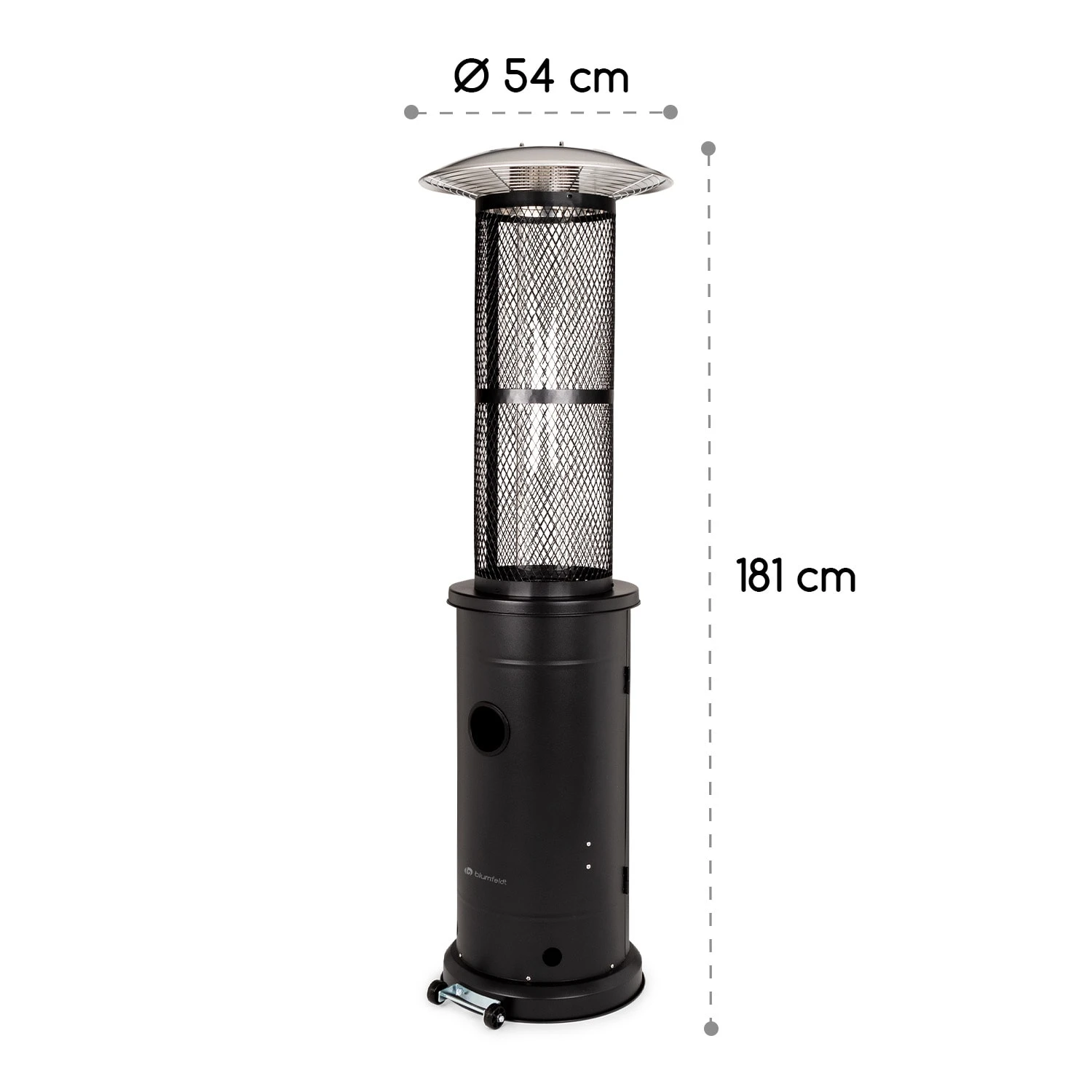 Goldflame Terrassenheizstrahler Gasheizer 11,2 KW Temperglas Mobil Edelstahl 10 Goldflame Terrassenheizstrahler Gasheizer 11,2 KW Temperglas Mobil Edelstahl – Bild 10