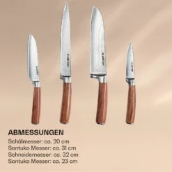 Kaito Damaszener Messerset 4-teilig Extra Scharf Griffe Aus Rosenholz -Haushaltsgeräte 10036059 de 0006 logo