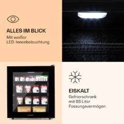 IceAge 88 Gefrierschrank 88 Liter EEK E 3 Etagen Thermostat Glasfront -Haushaltsgeräte 10036066 de 0003 logo