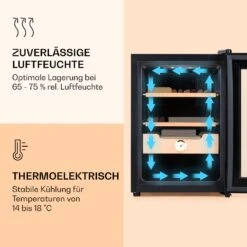 Klarstein El Presidente 37 Zigarren-Humidor 37L 2 Einschübe 1 Fach Zedernholz -Haushaltsgeräte 10036101 de 0004 logo