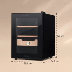 Klarstein El Presidente 37 Zigarren-Humidor 37L 2 Einschübe 1 Fach Zedernholz -Haushaltsgeräte 10036101 yy 0007 logo